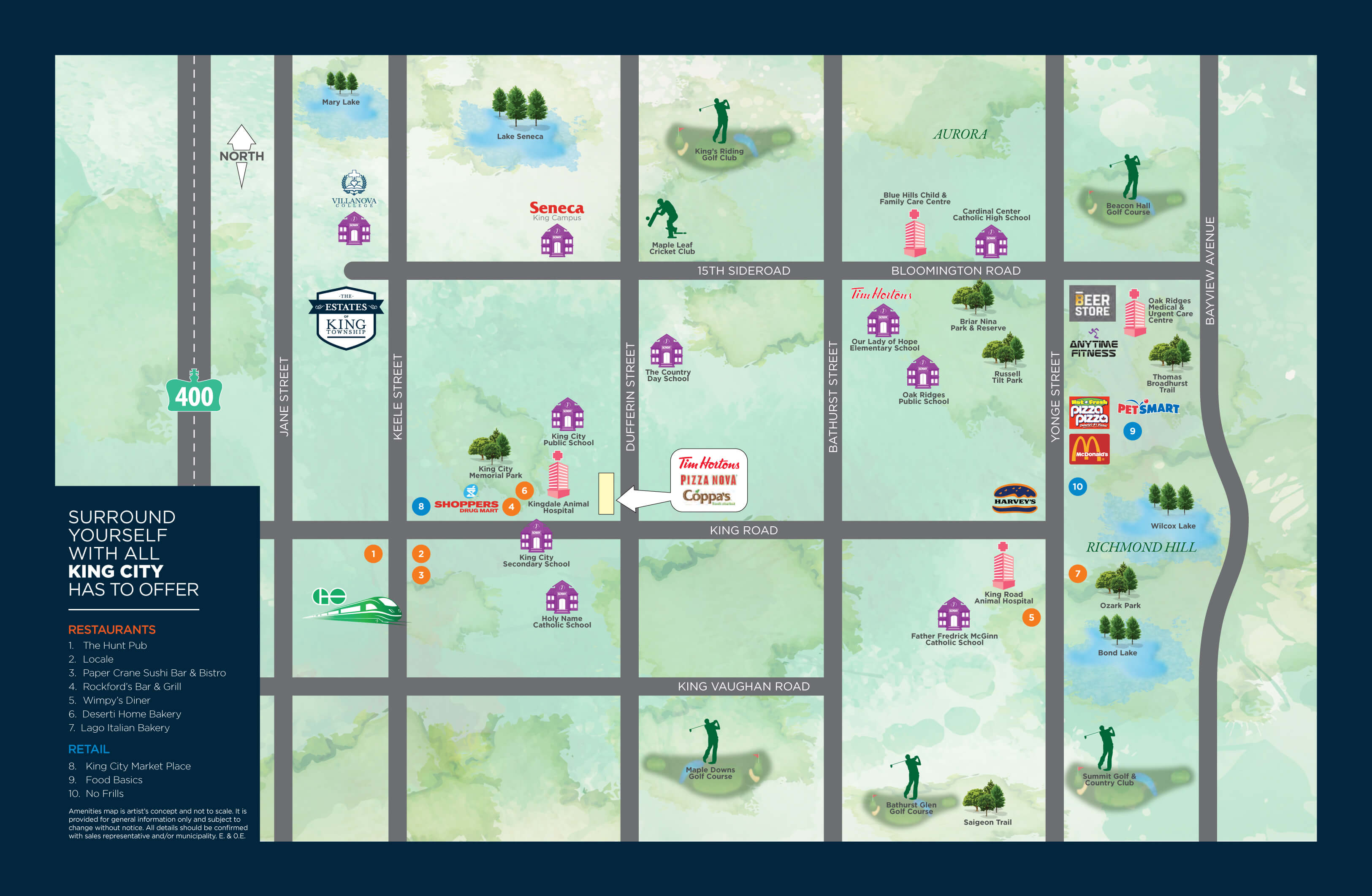 Estates-of-King-Township-Amenities-Map